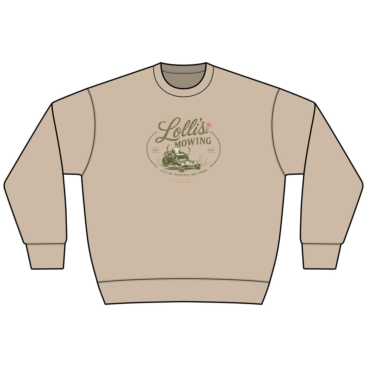 lolli's mowing vintage heavyweight crewneck sweatshirt