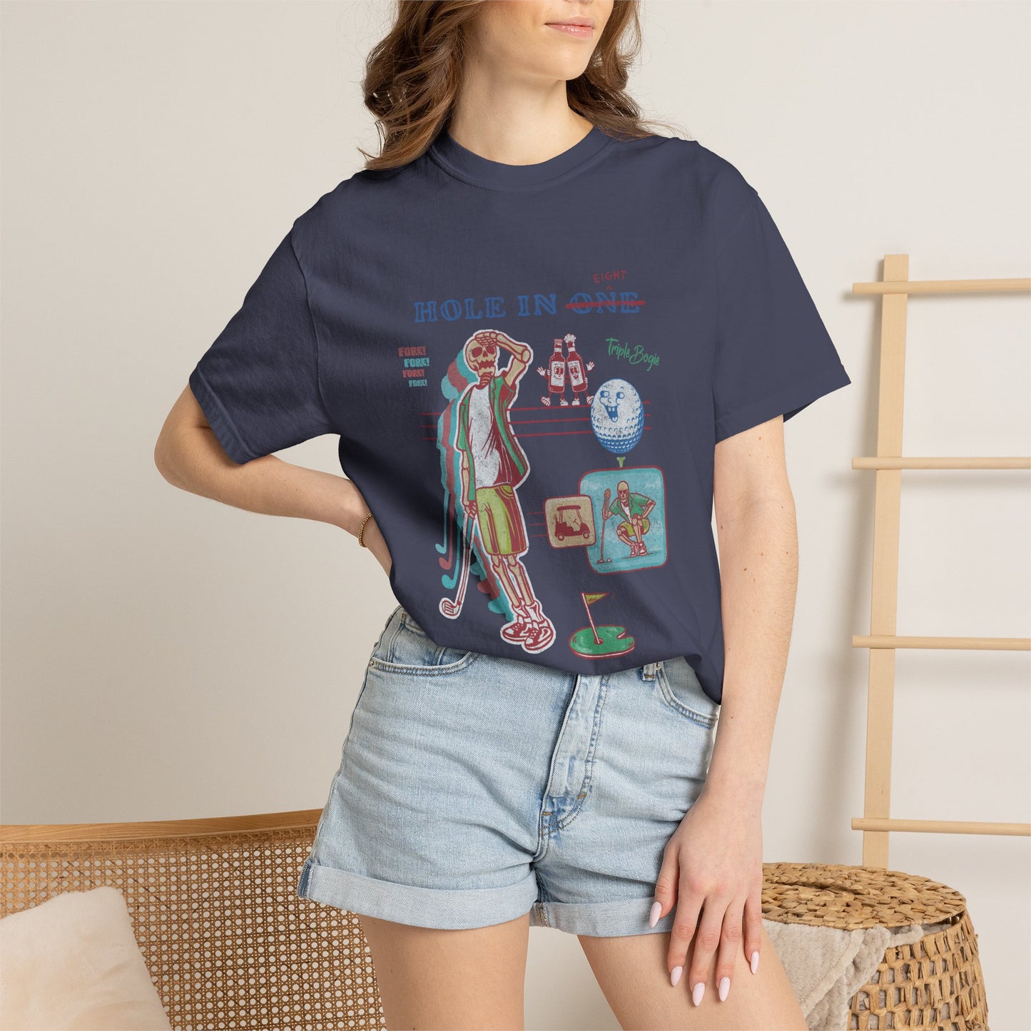 hole in 8 - golf t-shirt