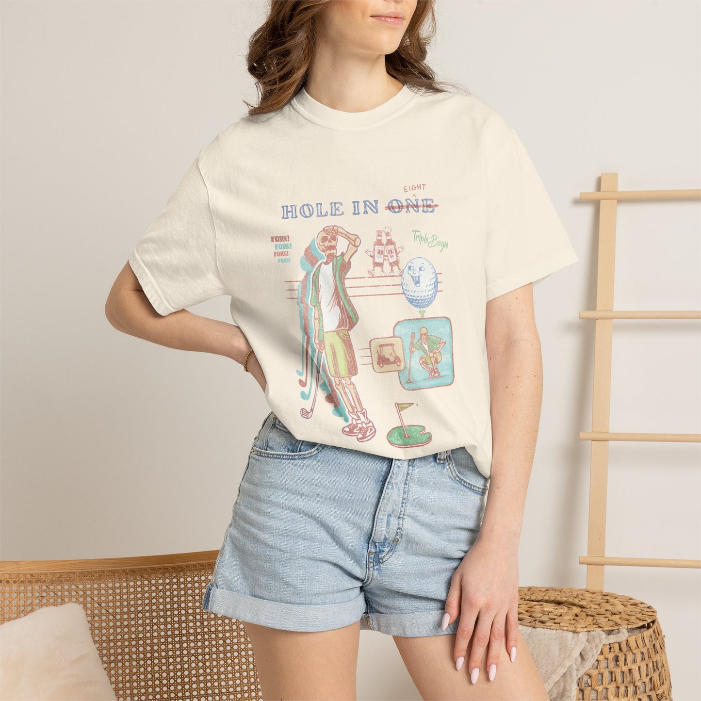 hole in 8 - golf t-shirt