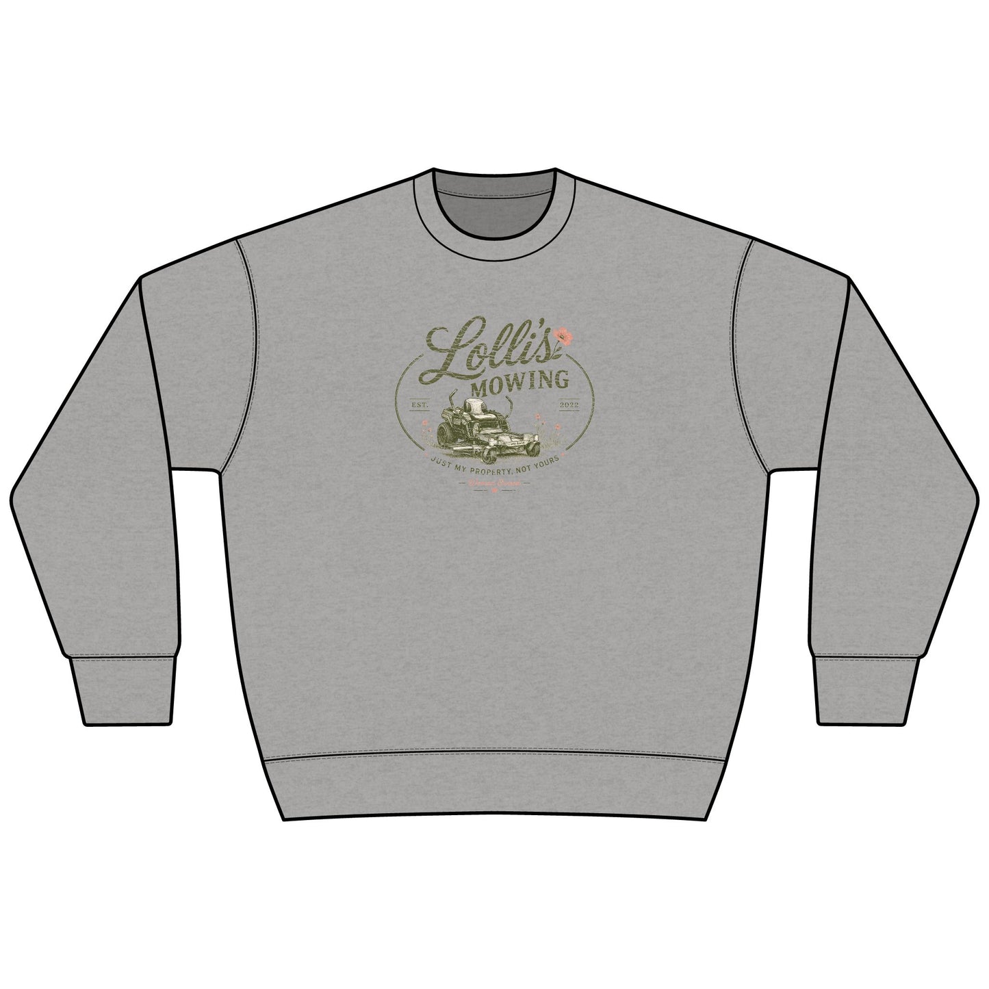 lolli's mowing vintage heavyweight crewneck sweatshirt
