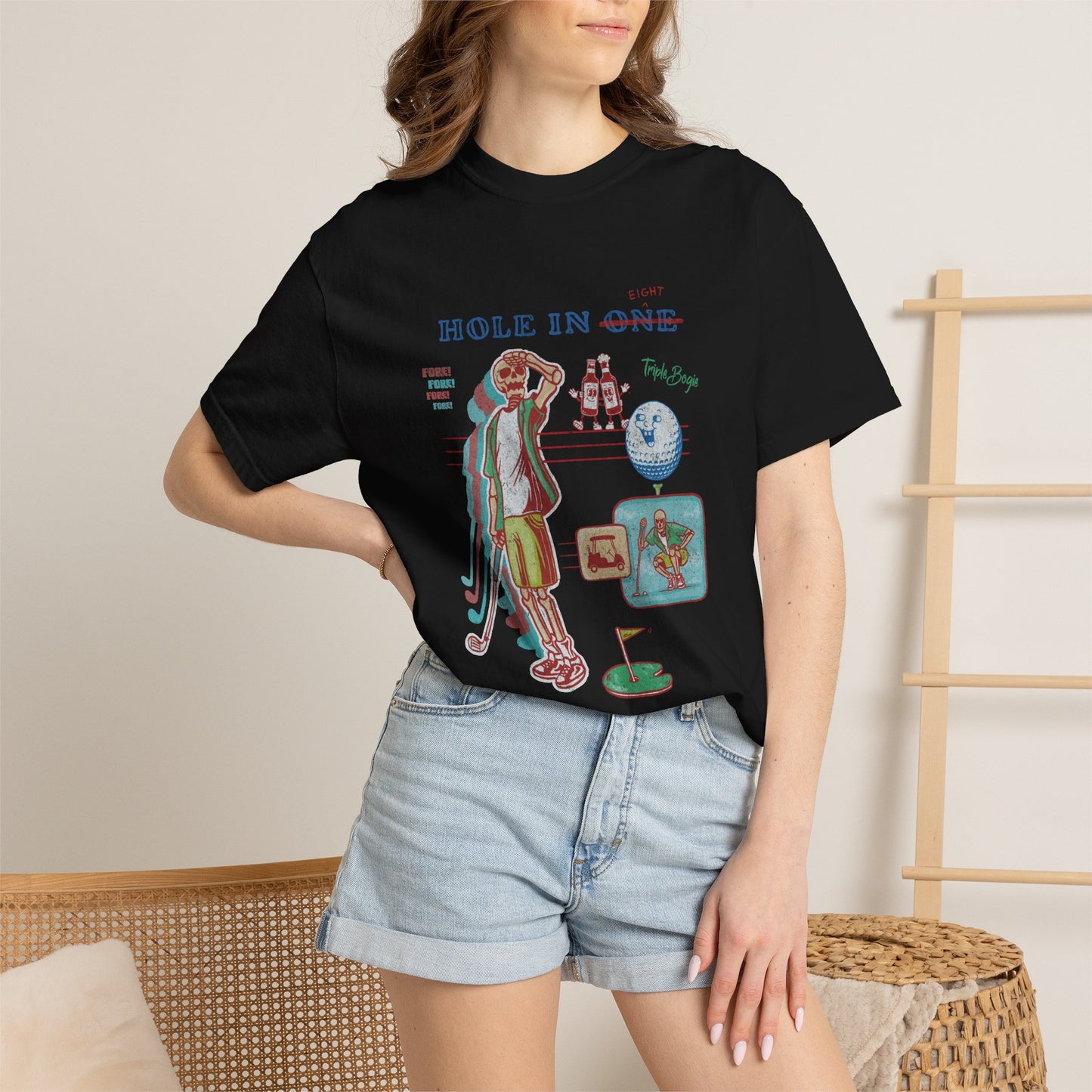 hole in 8 - golf t-shirt